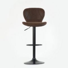 Барный стул Barneo N-86 Time / Black / VPU Brown Vintage коричневый винтаж PK970-18 в Коротчаево - korotchaevo.mebel24.online | фото 3
