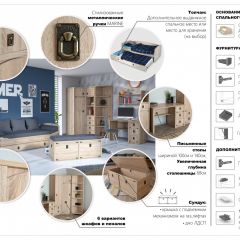 Детская Система Валенсия Шкаф угловой Дуб сонома в Коротчаево - korotchaevo.mebel24.online | фото 4