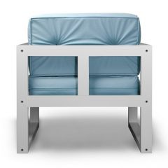 Диван одноместный DEmoku Д-1 (Беж/Белый) в Коротчаево - korotchaevo.mebel24.online | фото 3