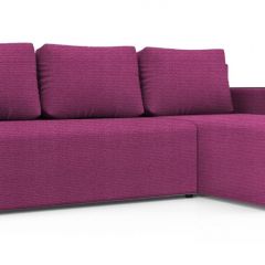 Диван угловой Алиса 3 Shaggy FUCHSIA - TEOS BLACK в Коротчаево - korotchaevo.mebel24.online | фото