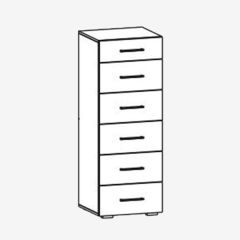 Фиеста №15 Комод с 6ю ящ (Венге/Белый глянец) в Коротчаево - korotchaevo.mebel24.online | фото