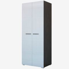 Фиеста №3 Шкаф с полками (Венге/Белый глянец) в Коротчаево - korotchaevo.mebel24.online | фото