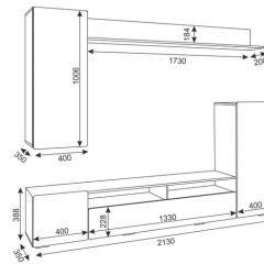 Гостиная Альфа (Дуб крафт золотой/Графит софт) в Коротчаево - korotchaevo.mebel24.online | фото 2