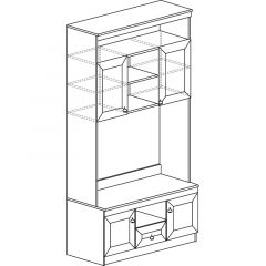 Гостиная Инна 1 Денвер светлый в Коротчаево - korotchaevo.mebel24.online | фото 10