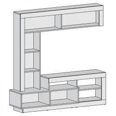 Гостиная Омаха (дуб серый/белый бриллиант) в Коротчаево - korotchaevo.mebel24.online | фото 3