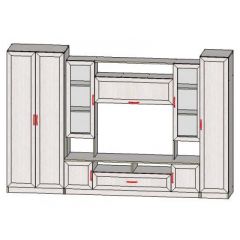 Гостиная ПРАГА-1 Анкор белый в Коротчаево - korotchaevo.mebel24.online | фото 2