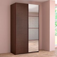 ИННЭС-5 Шкаф-купе 2-х дв. 1400 (1дв. Ф1 - венге, 1дв. Ф2 - зеркало) в Коротчаево - korotchaevo.mebel24.online | фото