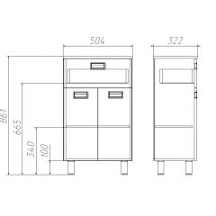 Комод 50 Cube с 1 ящиком Домино (DC5015K) в Коротчаево - korotchaevo.mebel24.online | фото 3