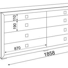 Комод большой Глэдис М27 (ЯШС/Белый) в Коротчаево - korotchaevo.mebel24.online | фото 2