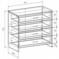 Комод с плитой 22 мм ЛИБЕРТИ в Коротчаево - korotchaevo.mebel24.online | фото 3