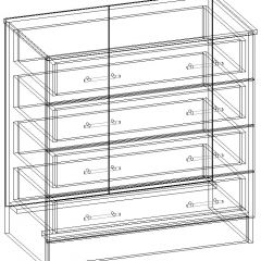 СОФИЯ Комод К800 (венге/дуб белфорт) в Коротчаево - korotchaevo.mebel24.online | фото 3