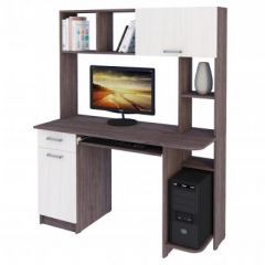 Компьютерный стол №14 (Анкор белый/Анкор темный) в Коротчаево - korotchaevo.mebel24.online | фото 2