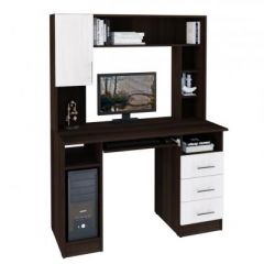 Компьютерный стол №2 (Венге/Анкор белый) в Коротчаево - korotchaevo.mebel24.online | фото 2