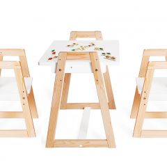 Комплект детской мебели стол и  два стула Я САМ "Лофт-Дуо" (Белый) в Коротчаево - korotchaevo.mebel24.online | фото