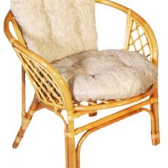 Кресло Багама, подушки светлые обычные шенил (Мёд) в Коротчаево - korotchaevo.mebel24.online | фото