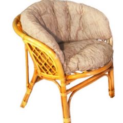 Кресло Багама, подушки светлые полные шенил (Мёд) в Коротчаево - korotchaevo.mebel24.online | фото