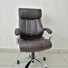 Кресло Barneo K-303 для руководителя (коричневая экокожа) в Коротчаево - korotchaevo.mebel24.online | фото