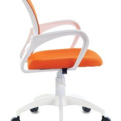 Кресло BRABIX "Fly MG-396W", пластик белый, сетка, оранжевое, 532401, MG-396W_532401 в Коротчаево - korotchaevo.mebel24.online | фото 3