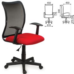 Кресло BRABIX "Spring MG-307" (красное/черное TW) 531405 в Коротчаево - korotchaevo.mebel24.online | фото 2