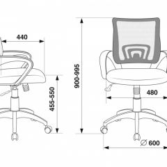 Кресло Бюрократ CH-695N/R/TW-11 красный TW-35N черный TW-11 в Коротчаево - korotchaevo.mebel24.online | фото 3