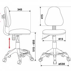 Кресло детское Бюрократ KD-4-F/PENCIL-GN зеленый карандаши в Коротчаево - korotchaevo.mebel24.online | фото 3