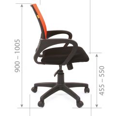 Кресло для оператора CHAIRMAN 696 black (ткань TW-11/сетка TW-66) в Коротчаево - korotchaevo.mebel24.online | фото 7