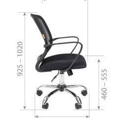 Кресло для оператора CHAIRMAN 698 хром (ткань TW 11/сетка TW 01) в Коротчаево - korotchaevo.mebel24.online | фото 7