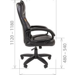 Кресло для руководителя  CHAIRMAN 432 (Экокожа черная) в Коротчаево - korotchaevo.mebel24.online | фото 5