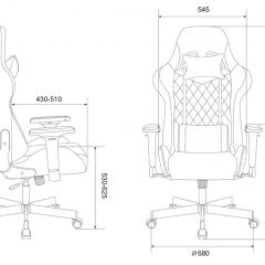 Кресло игровое Бюрократ VIKING 7 KNIGHT B FABRIC черный в Коротчаево - korotchaevo.mebel24.online | фото 4