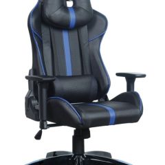 Кресло компьютерное BRABIX "GT Carbon GM-120" (черное/синее) 531930 в Коротчаево - korotchaevo.mebel24.online | фото