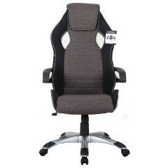 Кресло компьютерное BRABIX Techno GM-002 (ткань) черное/серое, вставки белые (531815) в Коротчаево - korotchaevo.mebel24.online | фото 3