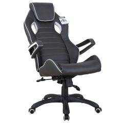 Кресло компьютерное BRABIX Techno Pro GM-003 (экокожа черное/серое, вставки серые) 531814 в Коротчаево - korotchaevo.mebel24.online | фото 4