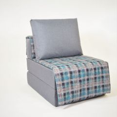Кресло-кровать бескаркасное Харви (серый-квадро азур) в Коротчаево - korotchaevo.mebel24.online | фото