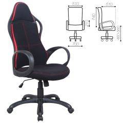 Кресло офисное BRABIX PREMIUM "Force EX-516" (ткань черное/вставки красные) 531571 в Коротчаево - korotchaevo.mebel24.online | фото 1