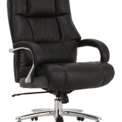 Кресло офисное BRABIX PREMIUM "Bomer HD-007" (рециклированная кожа, хром, черное) 531939 в Коротчаево - korotchaevo.mebel24.online | фото 1