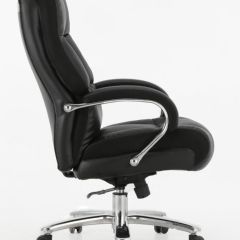 Кресло офисное BRABIX PREMIUM "Bomer HD-007" (рециклированная кожа, хром, черное) 531939 в Коротчаево - korotchaevo.mebel24.online | фото 3