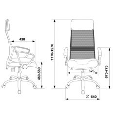 Кресло руководителя Бюрократ KB-6N/SL/B/TW-11 черный в Коротчаево - korotchaevo.mebel24.online | фото 4