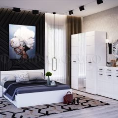 НЭНСИ NEW Кровать 1,4 м (Белый глянец холодный/Белый) в Коротчаево - korotchaevo.mebel24.online | фото 2