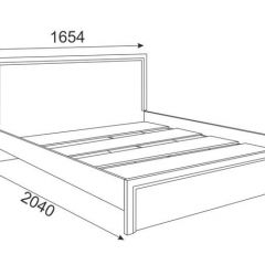 Кровать 1.6 Беатрис М06 Стандарт с настилом (Орех гепланкт) в Коротчаево - korotchaevo.mebel24.online | фото