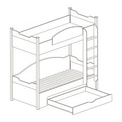 Кровать 2-х ярусная №421 Прованс в Коротчаево - korotchaevo.mebel24.online | фото 2