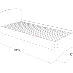 Кровать-2 одинарная (800*1900) в Коротчаево - korotchaevo.mebel24.online | фото 2