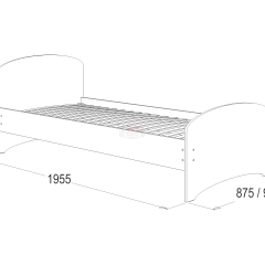 Кровать-4 одинарная (900*1900) в Коротчаево - korotchaevo.mebel24.online | фото 2