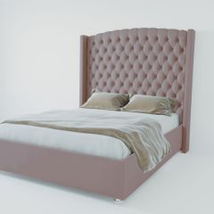 Кровать Берлин ЛЮКС с ПМ 900 (велюр темно-серый) в Коротчаево - korotchaevo.mebel24.online | фото 2