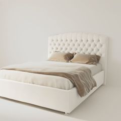 Кровать Берлин с ПМ 1200 (экокожа белая) в Коротчаево - korotchaevo.mebel24.online | фото 3
