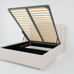 Кровать Берлин с ПМ 800 (экокожа белая) в Коротчаево - korotchaevo.mebel24.online | фото