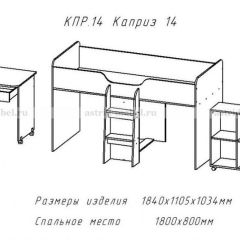 КАПРИЗ-14 Кровать 800 двухъярусная без рисунка в Коротчаево - korotchaevo.mebel24.online | фото 2