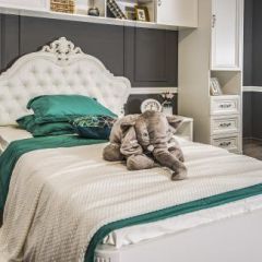 Кровать детская Мишель 1200 с мягким изголовьем из экокожи в Коротчаево - korotchaevo.mebel24.online | фото 3