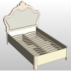 Кровать детская Мишель 1200 с мягким изголовьем из экокожи в Коротчаево - korotchaevo.mebel24.online | фото 4