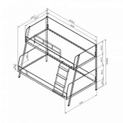 Кровать двухъярусная Дельта Лофт-20.02.04 Белый в Коротчаево - korotchaevo.mebel24.online | фото 2