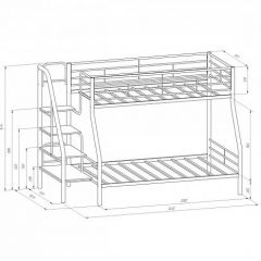 Кровать двухъярусная "Толедо-1" Черный/Венге в Коротчаево - korotchaevo.mebel24.online | фото 2